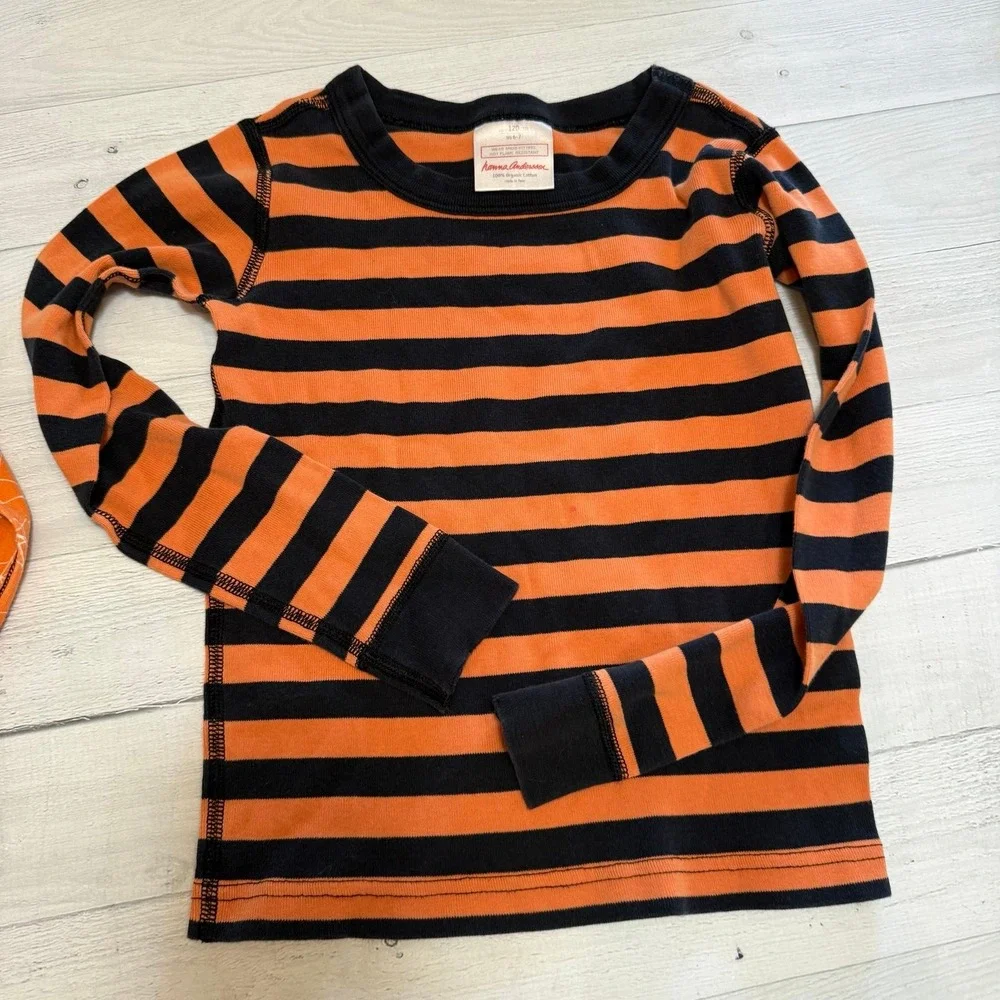 Hanna Andersson Halloween orange Star‎ Wars darth Vader pajamas size 5,6,7